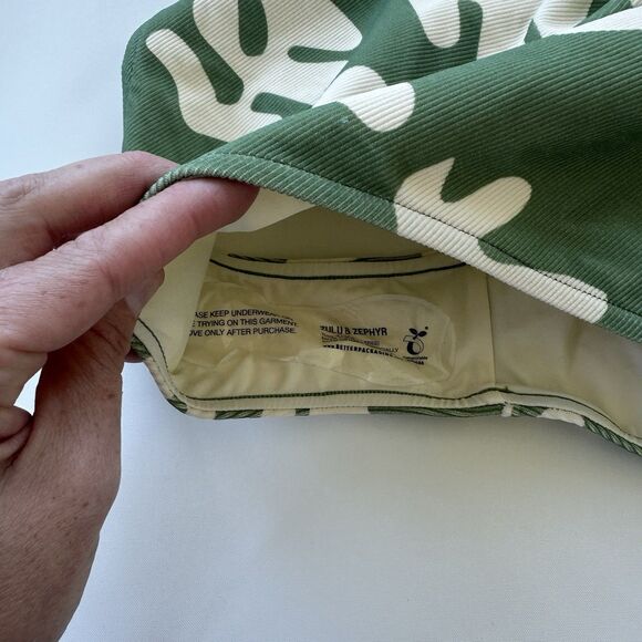 ZULU & ZEPHYR Flora One-Piece Swimsuit Green Hand Drawn US 6 Msrp $170 NWOT - Picture 6 of 10